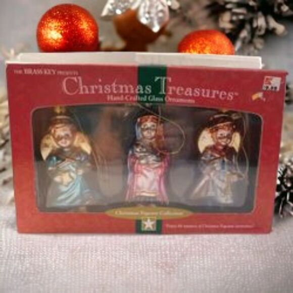 The Brass Keys Inc. "Christmas Pageant Collection" Glass Ornaments 4.5"  2001 - Picture 1 of 8